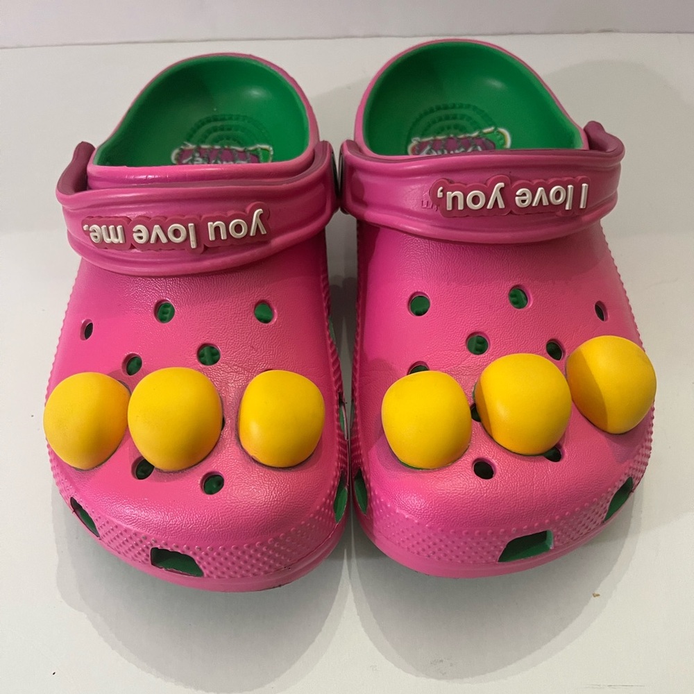 Crocs, Barney Crocs, Classic Clogs, Junior Size 1